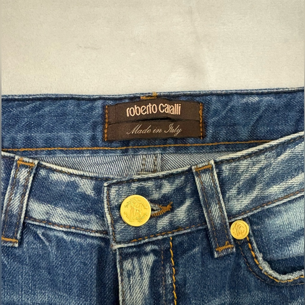 Classic Roberto Cavalli Women's Blue Bootcut Jeans - Picture 3 of 4